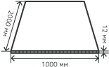 Лист нержавеющий  12х1000х2000 мм.  AISI 321 (08Х18Н10Т) горячекатаный,  матовый