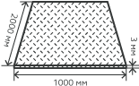 Лист нержавеющий  3х1000х2000 мм.  AISI 201 (12Х15Г9НД) холоднокатаный,  рифленый,  чечевица, давленный