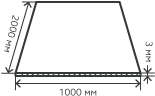 Лист нержавеющий  3х1000х2000 мм.  AISI 201 (12Х15Г9НД) горячекатаный,  матовый